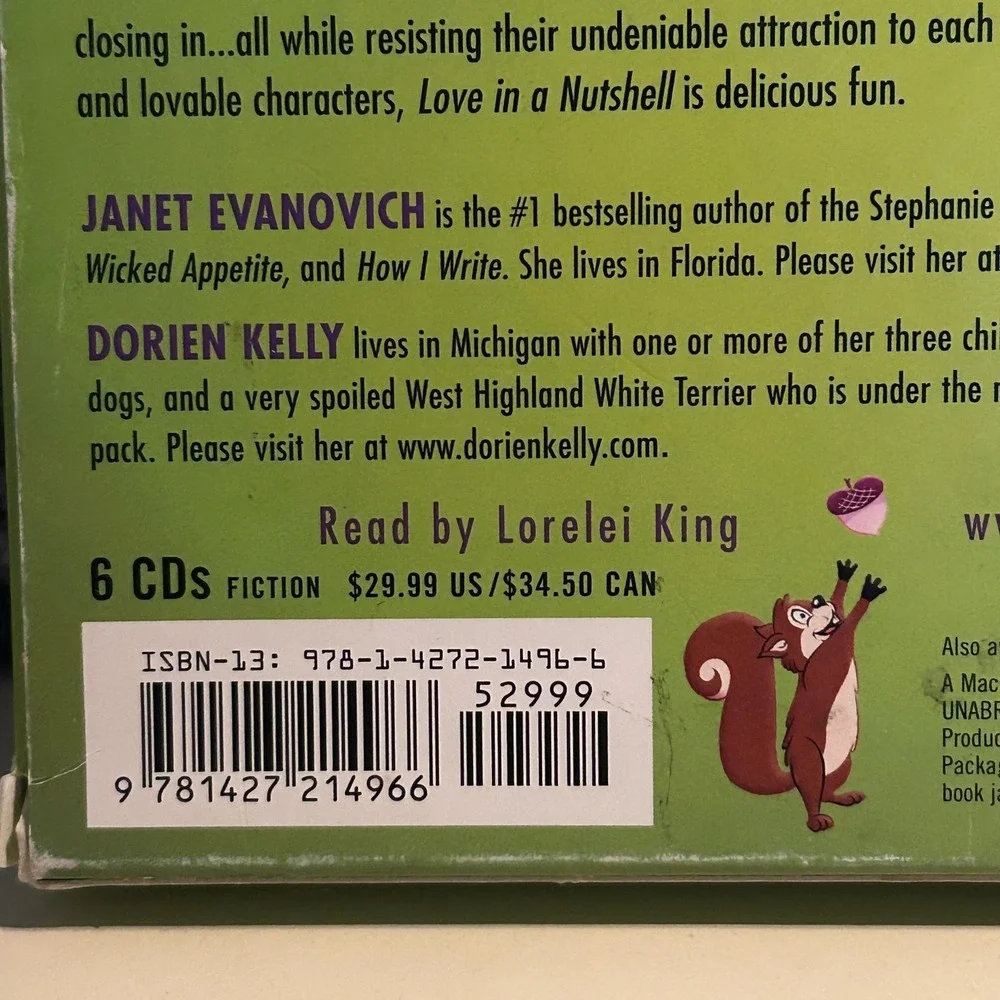 Love in a Nutshell A Novel Audiobook Book on CD Evanovich Janet Kelly Bestseller